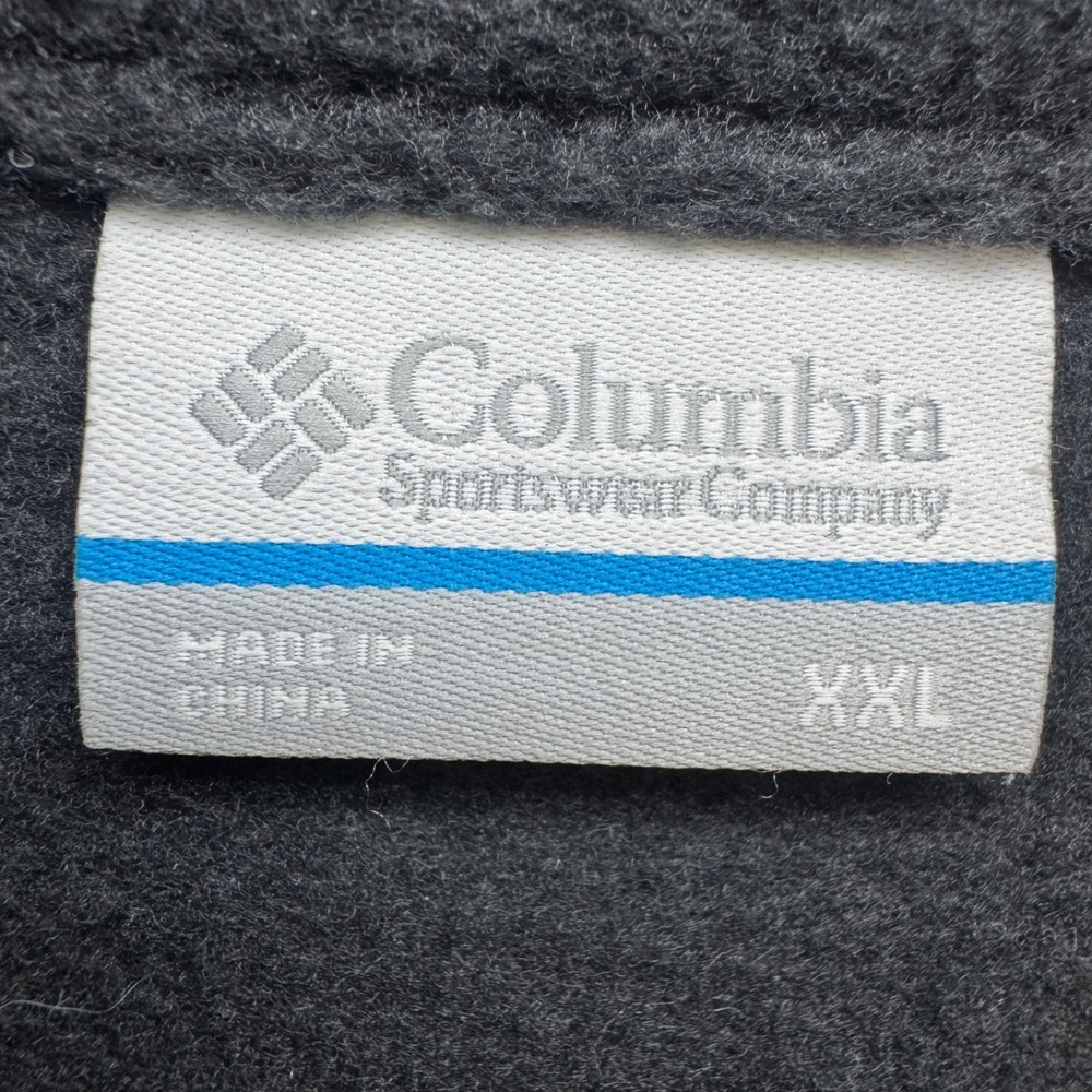 Columbia Fleece Vest Mens XXL Black Full Zip Pockets Outdoor Casual - Picture 3 of 9